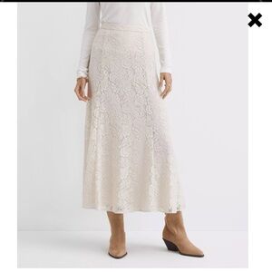 LOFT Cream Lace Maxi Skirt